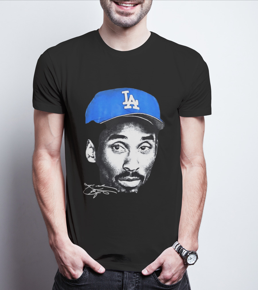 Kobe Bryant Iconic Los Angeles Dodgers LA Hat T-Shirt