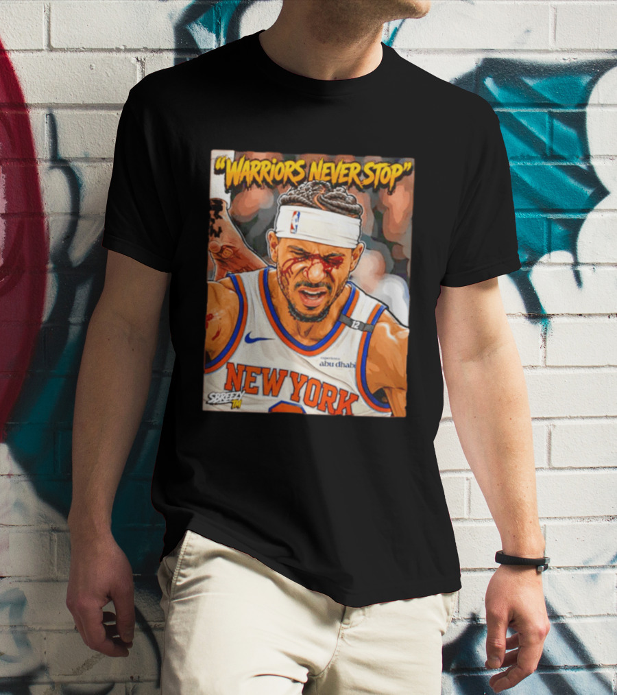 New York Knicks Josh Hart Warriors Never Stop Abu Dhabi Experience T-Shirt