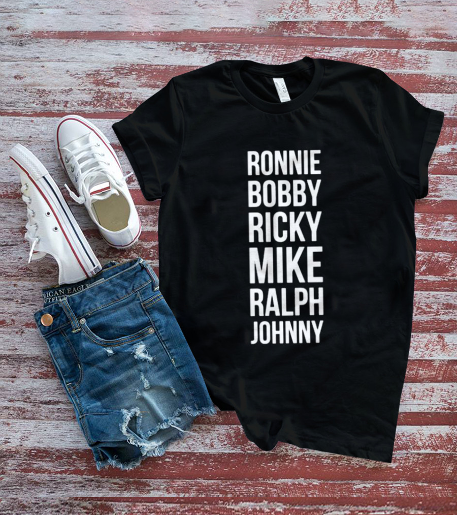 Ronnie Bobby Ricky Mike Ralph And Johnny New Edition Members Retro 80s HIP HOP Streetwear T-Shirt