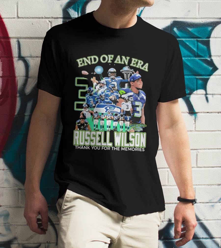 Russell Wilson Seattle Seahawks End Of An Era Thank You For The Memories T-Shirt