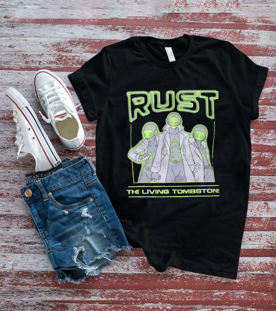 Rust The Living Tombstone Futuristic Sci Fi Characters Music Band T-Shirt
