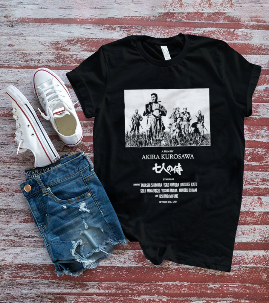 Seven Samurai Akira Kurosawa Takashi Shimura Isao Kimura Daisuke Kato Classic Film T-Shirt
