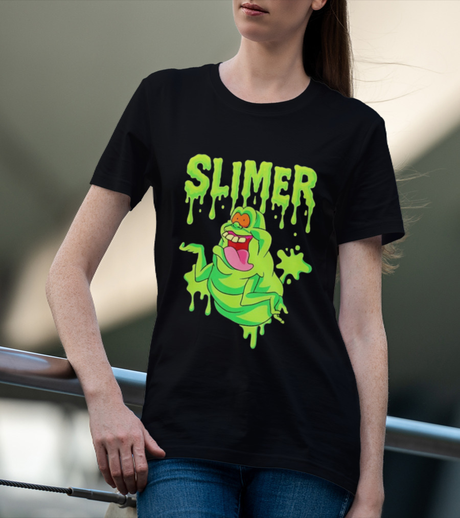 Ghostbusters Slimer Green Ectoplasm Dripping Slime T-Shirt