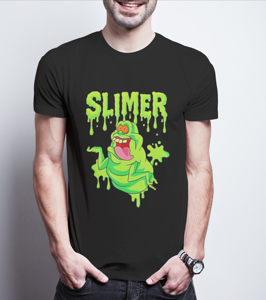Ghostbusters Slimer Green Ectoplasm Dripping Slime T-Shirt