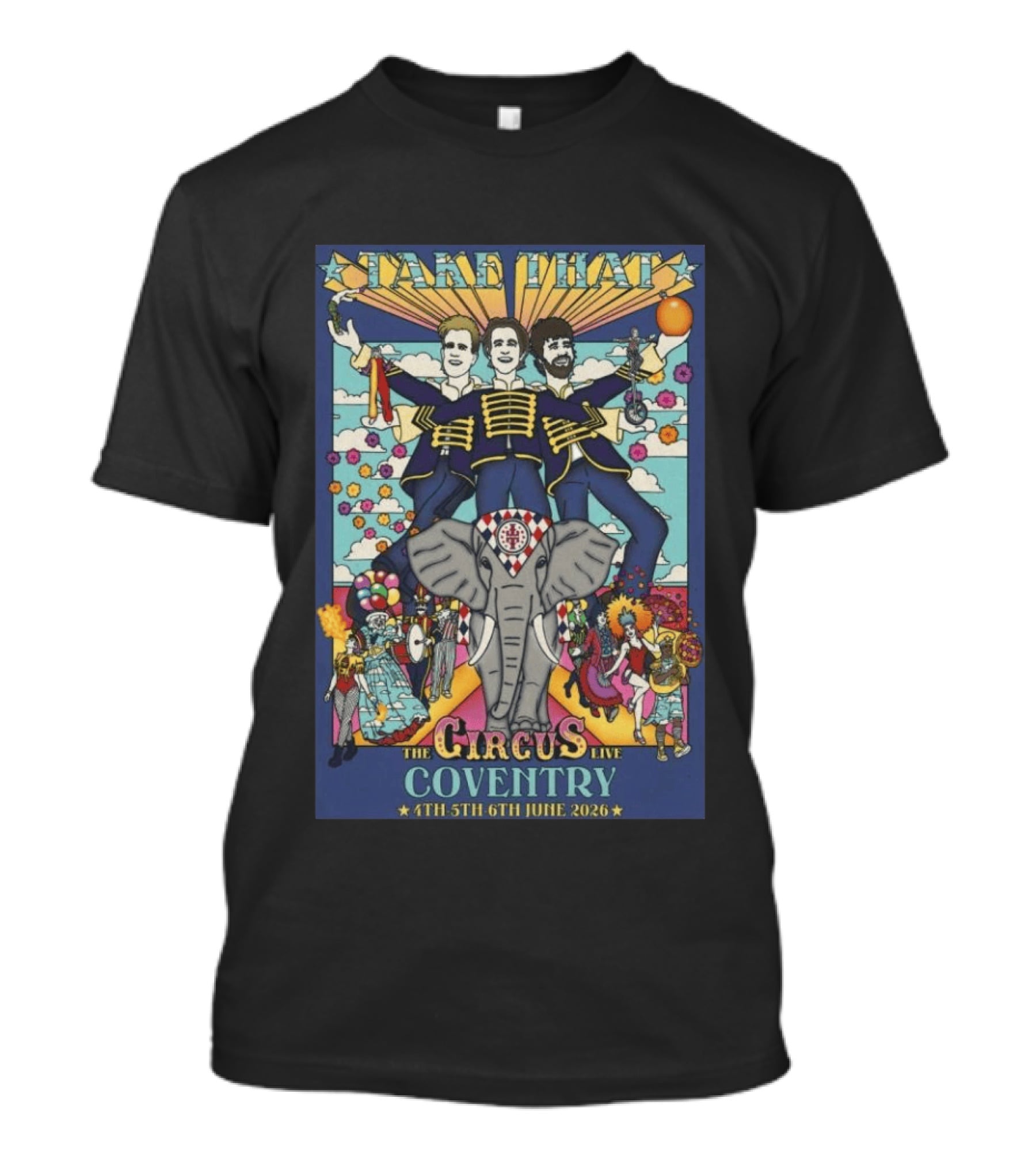 Take That The Circus Live Coventry June 4th 5th 6th 2026 Arena T-Shirt
