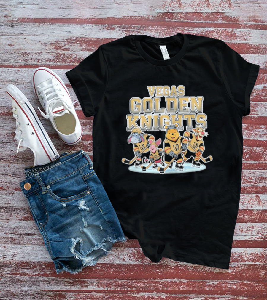 Winnie The Pooh Disney Vegas Golden Knights Hockey NHL 2026 T-Shirt