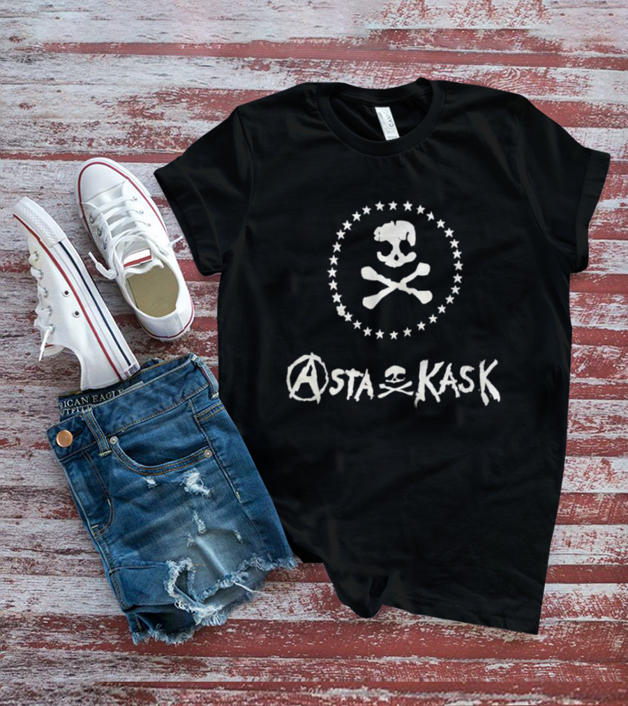 Asta Kask Skull And Crossbones With Stars T-Shirt