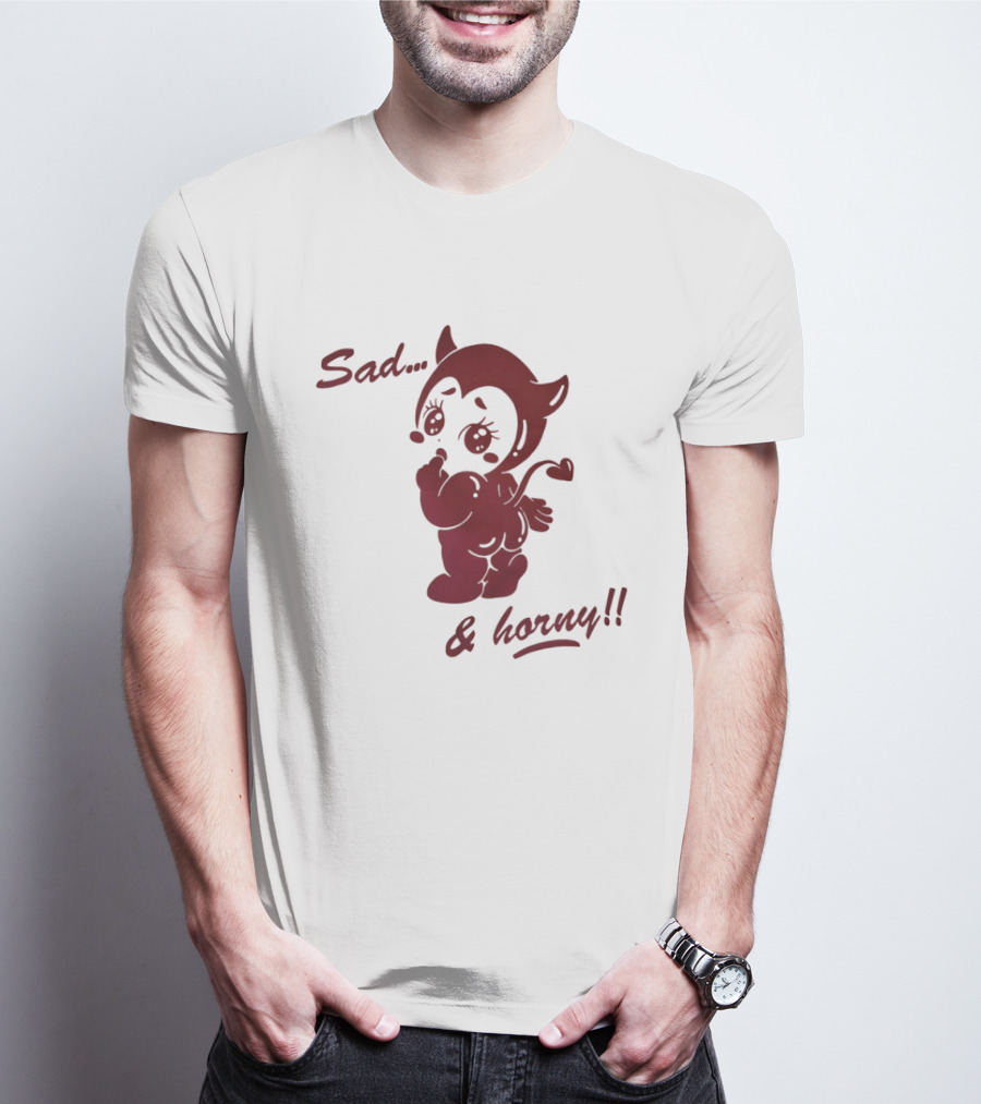 Sad And Horny Red Devil T-Shirt