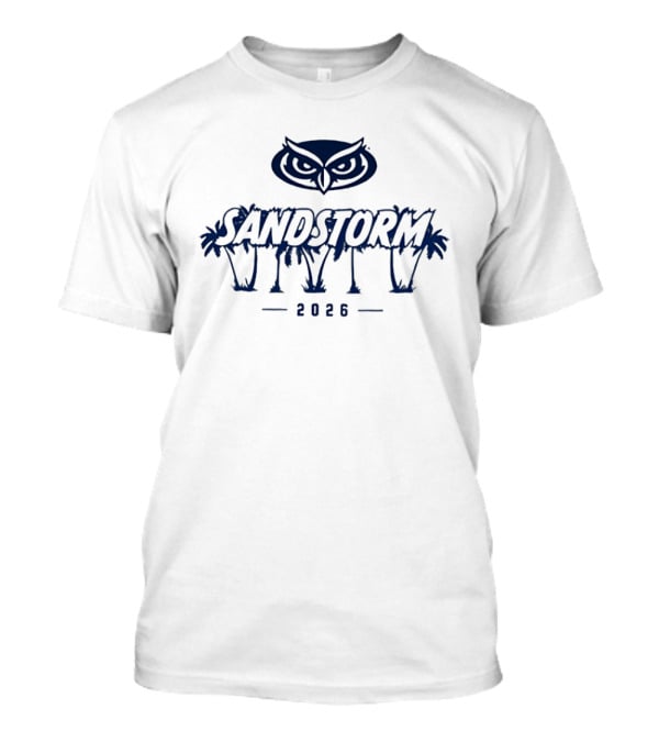 Florida Atlantic Owls Sandstorm 2026 Palms And Owl T-Shirt