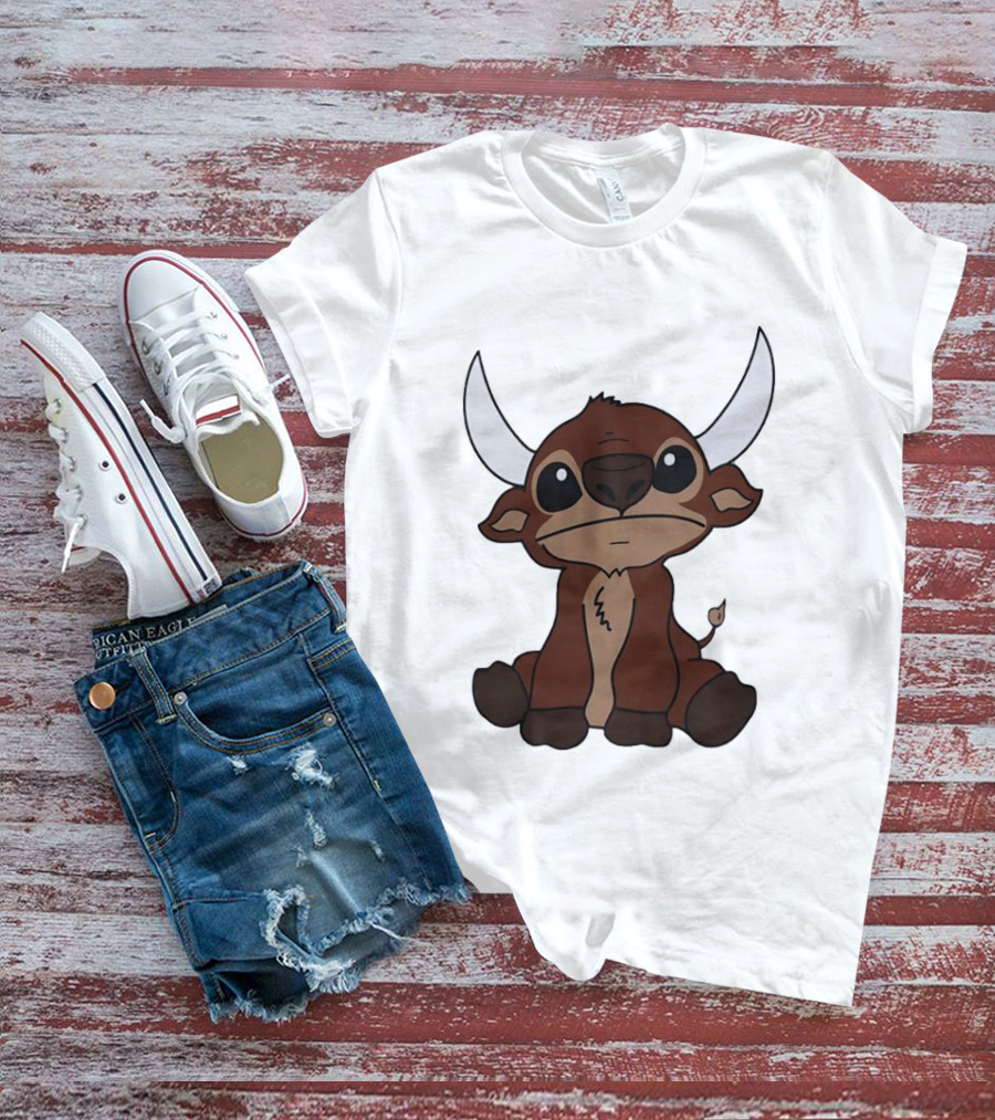 Minotaur Buffalo Bills Cute Cartoon Minotaur Character With Big Horns T-Shirt