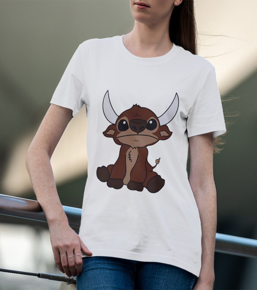 Minotaur Buffalo Bills Cute Cartoon Minotaur Character With Big Horns T-Shirt