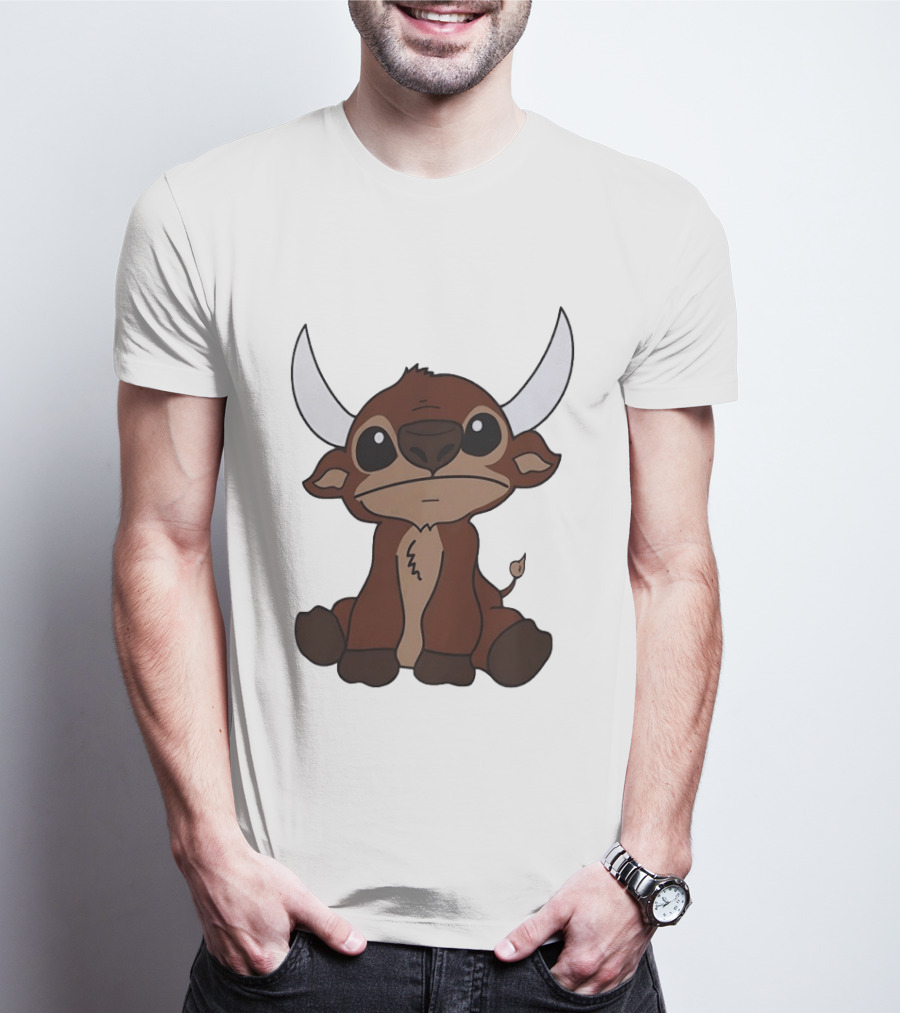 Minotaur Buffalo Bills Cute Cartoon Minotaur Character With Big Horns T-Shirt