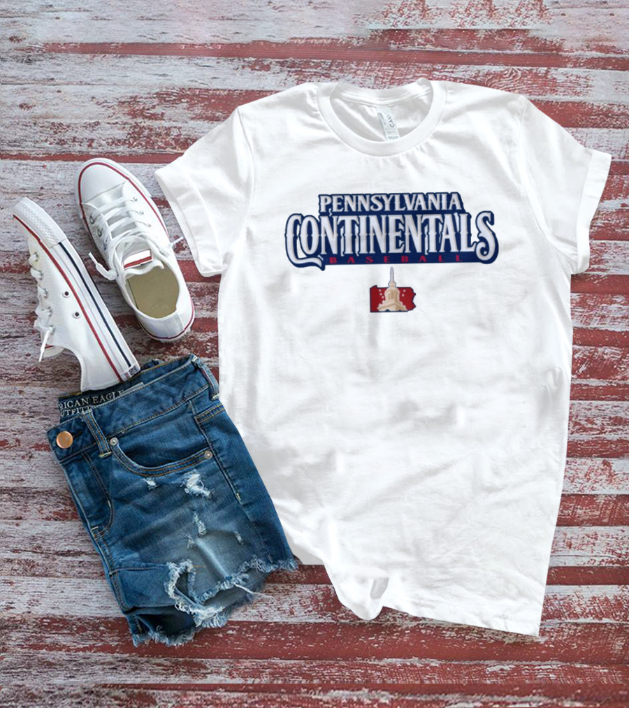Pennsylvania Continentals Baseball Independence Hall T-Shirt