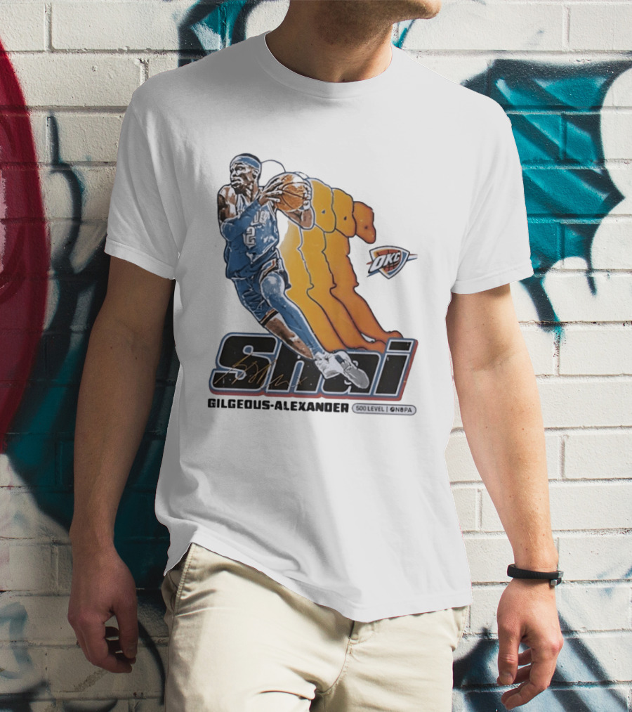 Shai Gilgeous Alexander Oklahoma City Thunder 500 Level NBPA T-Shirt