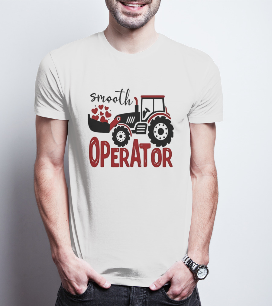 Smooth Operator Toddler Tractor Hearts T-Shirt