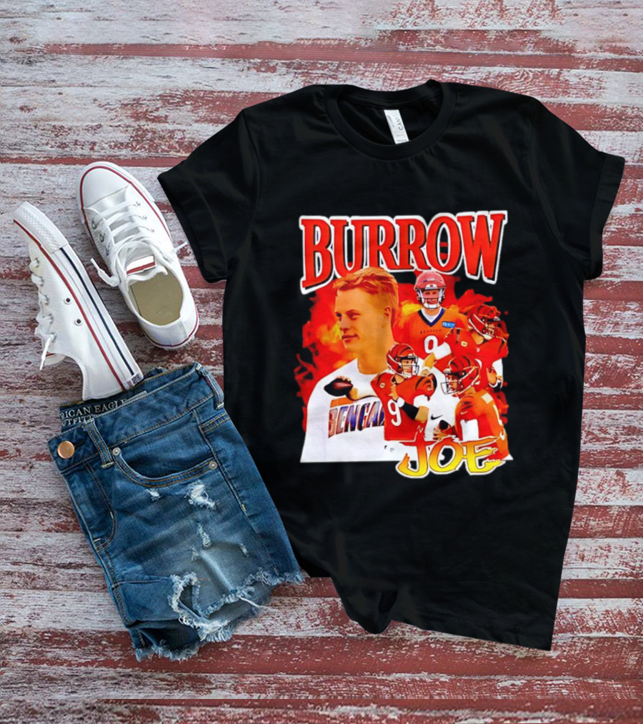 Burrow Joe 9 Cincinnati Bengals Football Star Blazing T-Shirt