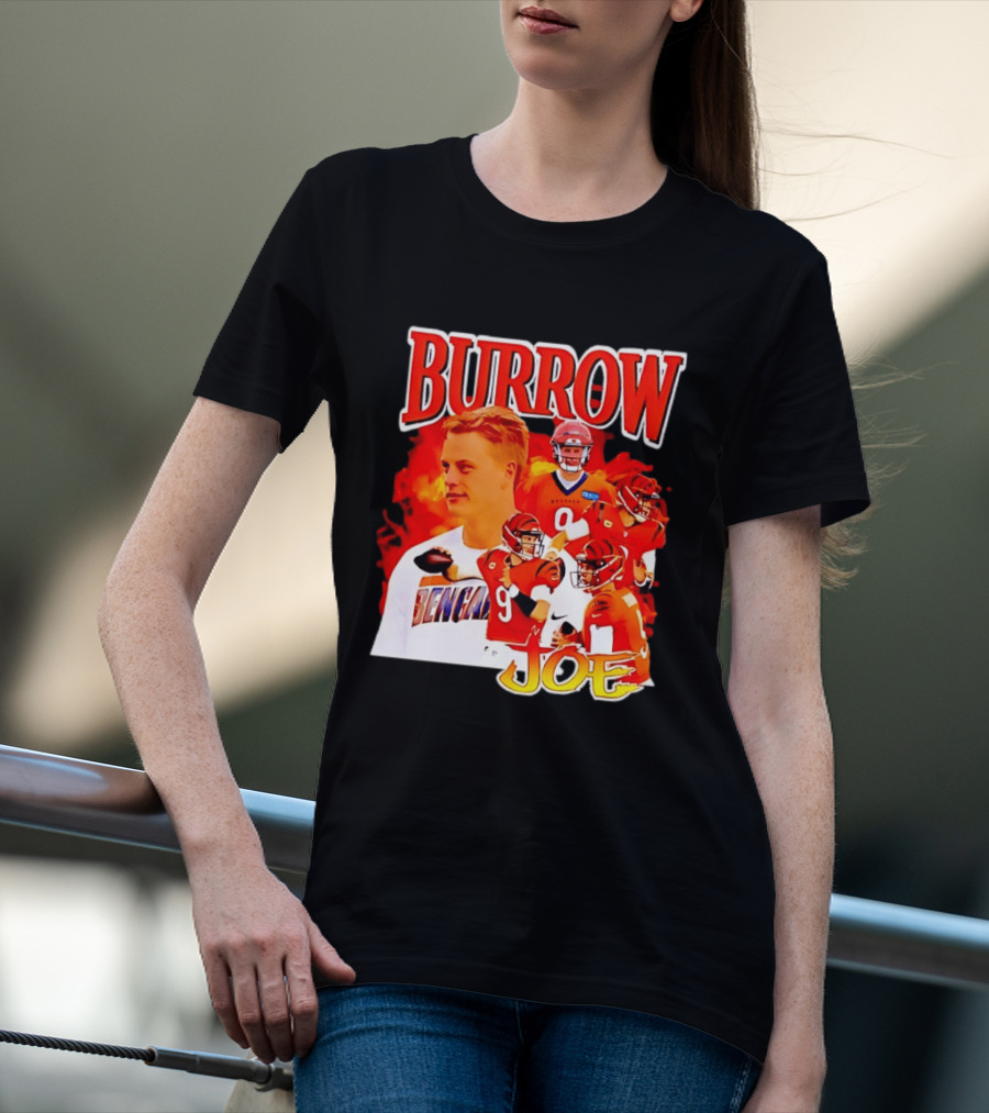Burrow Joe 9 Cincinnati Bengals Football Star Blazing T-Shirt