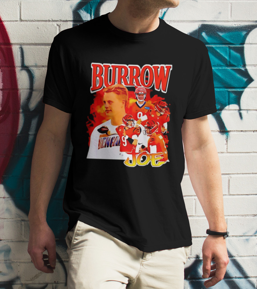 Burrow Joe 9 Cincinnati Bengals Football Star Blazing T-Shirt