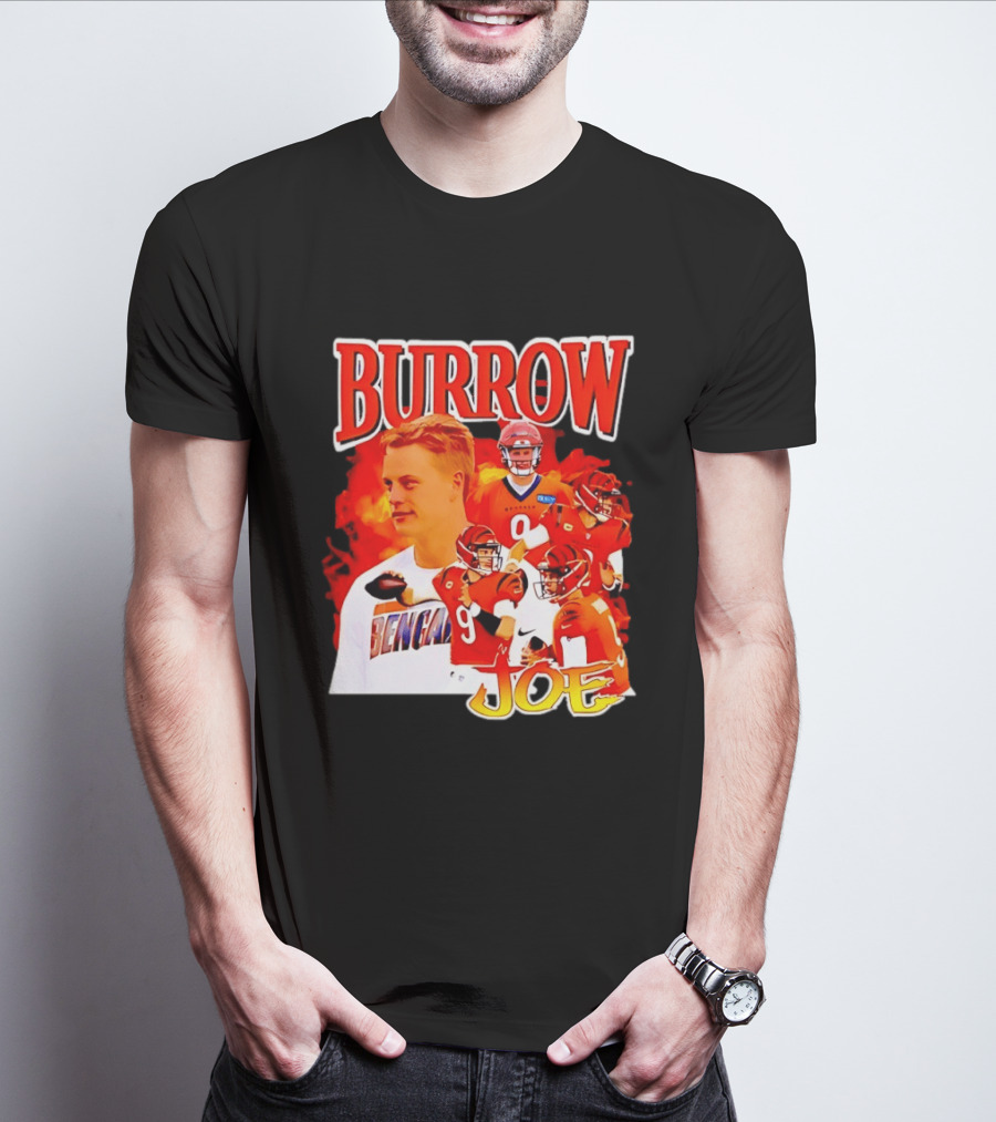 Burrow Joe 9 Cincinnati Bengals Football Star Blazing T-Shirt