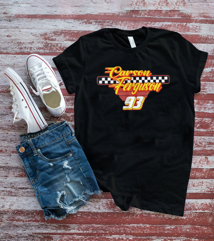 Carson Ferguson 93 Racing Checkered Flag T-Shirt
