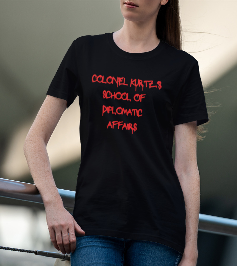 Colonel Kurtz's School Of Diplomatic Affairs Red Drip T-Shirt