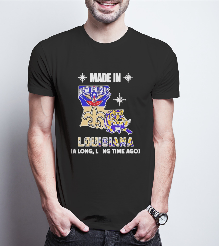 New Orleans Pelicans And Louisiana State Mashup A Long Long Time Ago T-Shirt