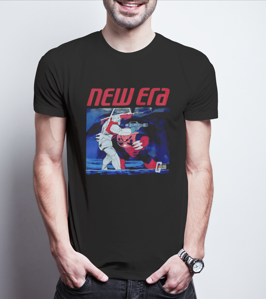 New Era Gundam 1979 Anime Battle Scene T-Shirt