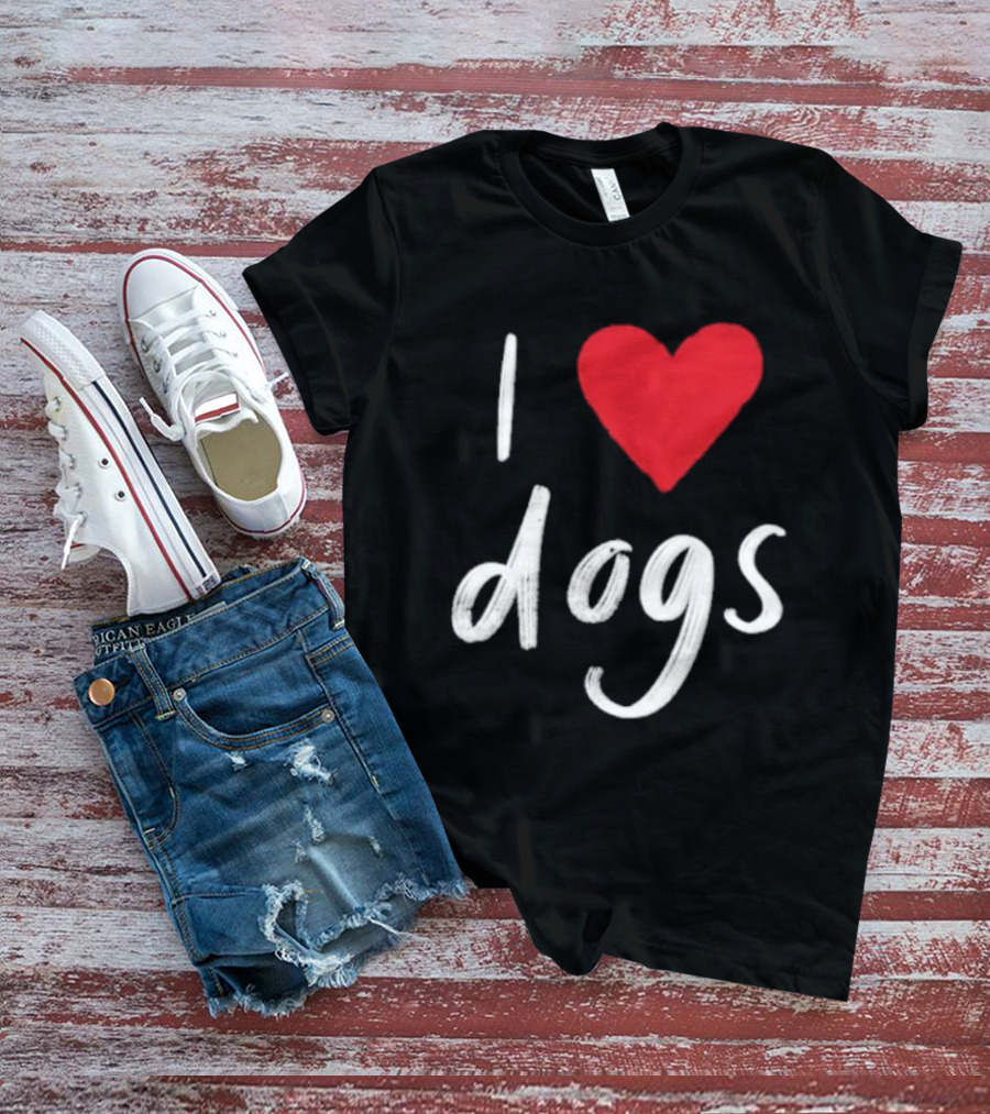 We Rate Dogs I Heart Dogs Love Canine T-Shirt
