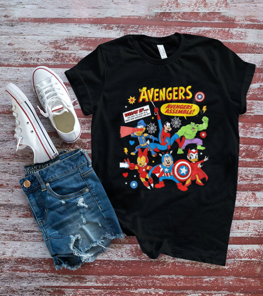 Marvel Avengers Assemble Mickey And Friends Comic Book Superheroes What If T-Shirt