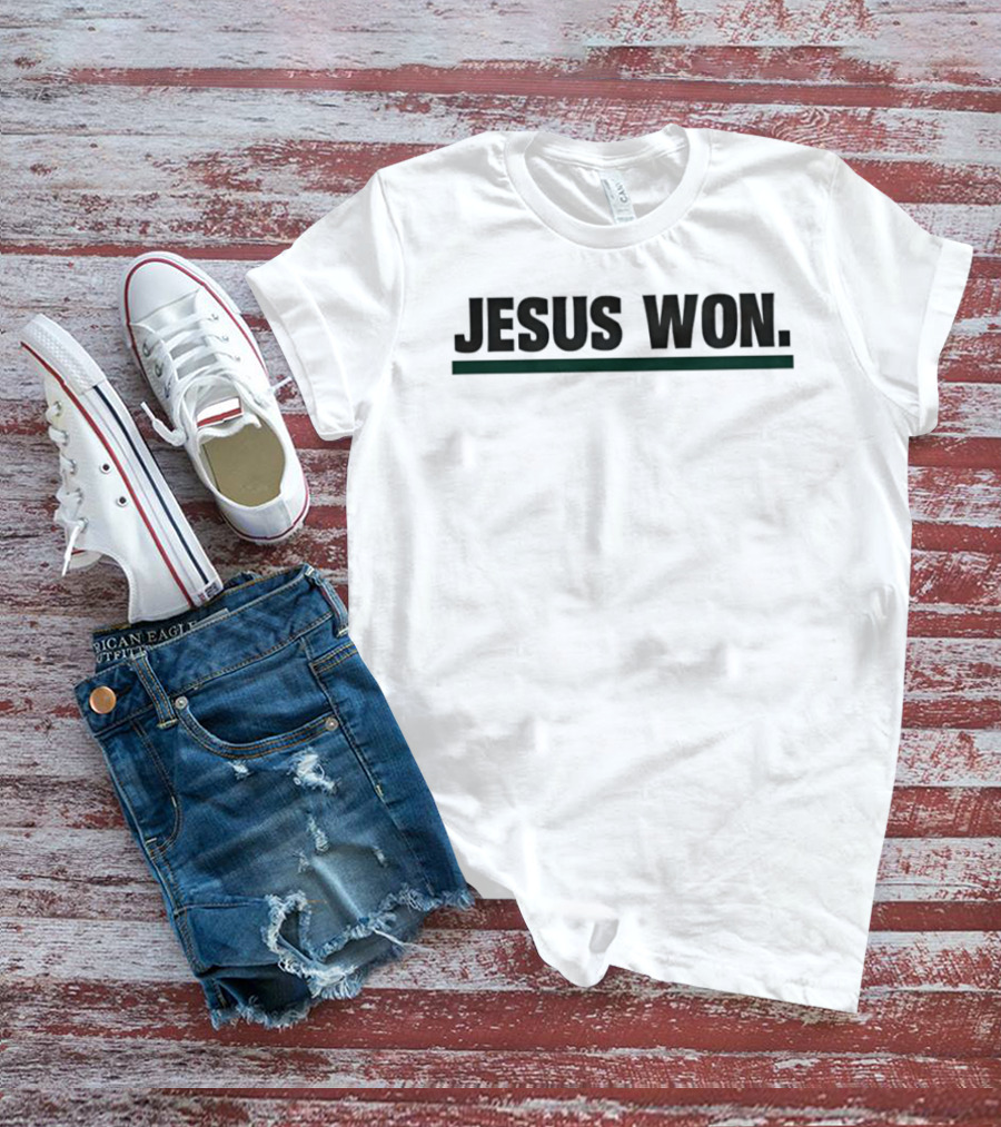 Huntington Foresters Basketball Jesus Won Victory Celebration T-Shirt