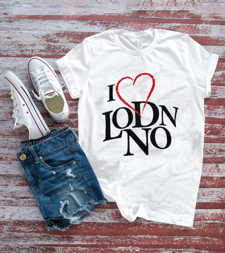 Unique I Love Lodon Style Text With Heart T-Shirt