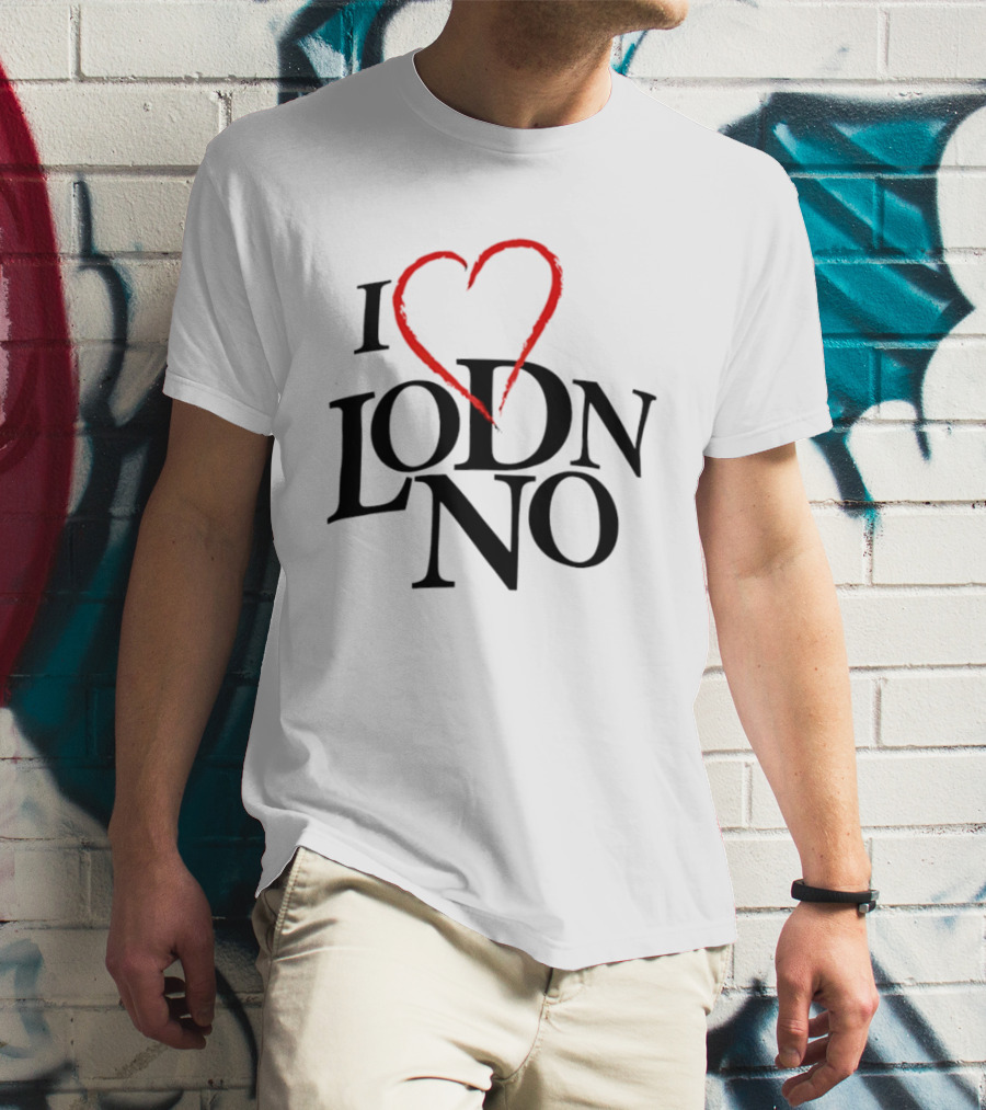 Unique I Love Lodon Style Text With Heart T-Shirt