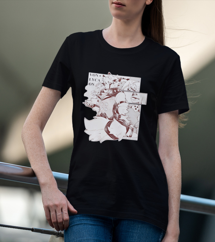 Von Lycaon Monochrome Comic Tea Time T-Shirt