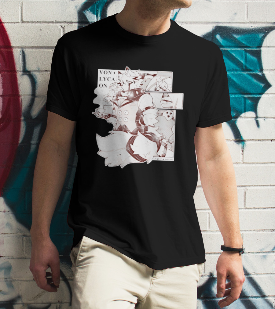 Von Lycaon Monochrome Comic Tea Time T-Shirt