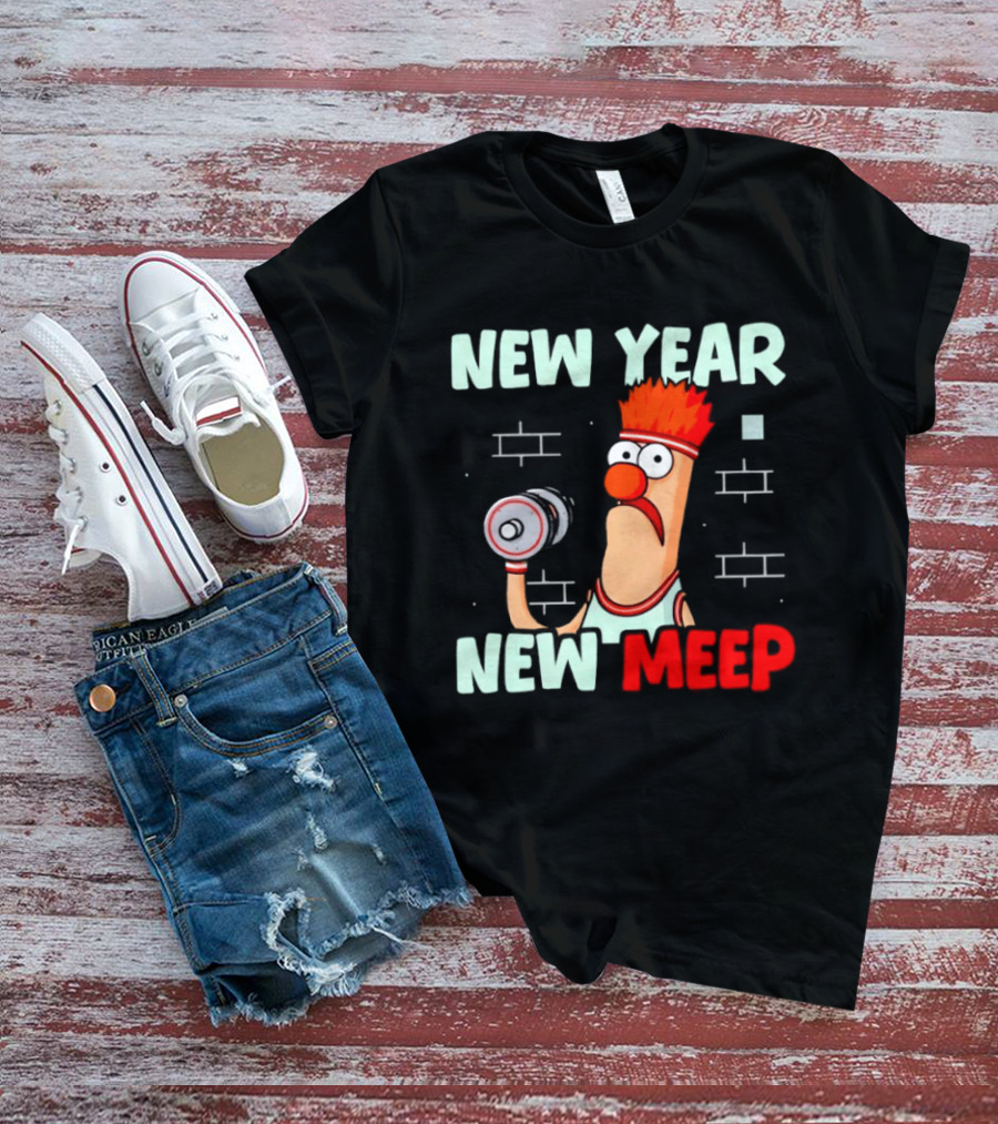 New Year New Meep Workout Motivation Cartoon T-Shirt