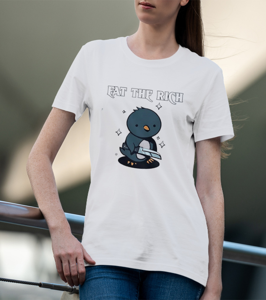 Eat The Rich Bird Meme Knife T-Shirt