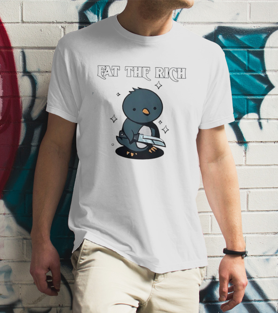 Eat The Rich Bird Meme Knife T-Shirt