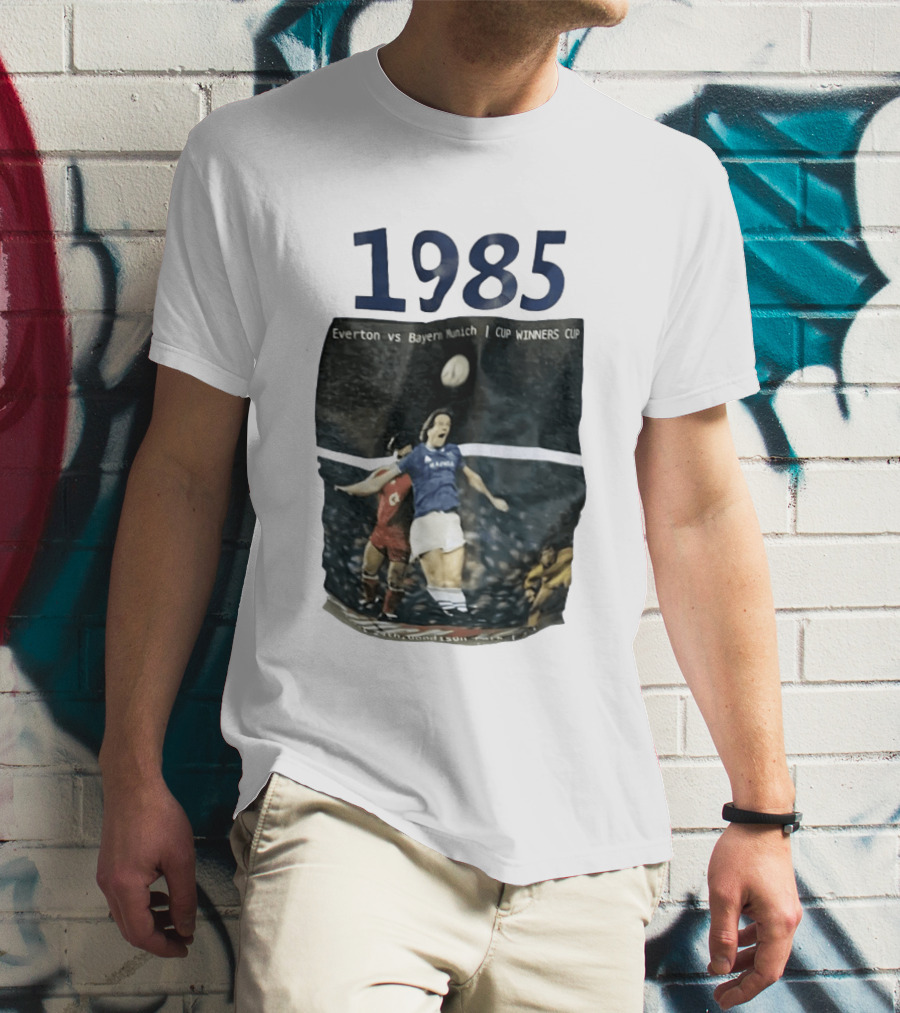 Everton Vs Bayern Munich 1985 CUP WINNERS CUP Football Match T-Shirt