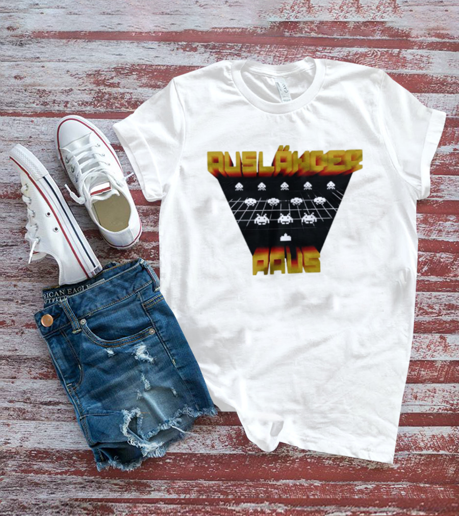 Ausländer Raus Retro Gaming T-Shirt