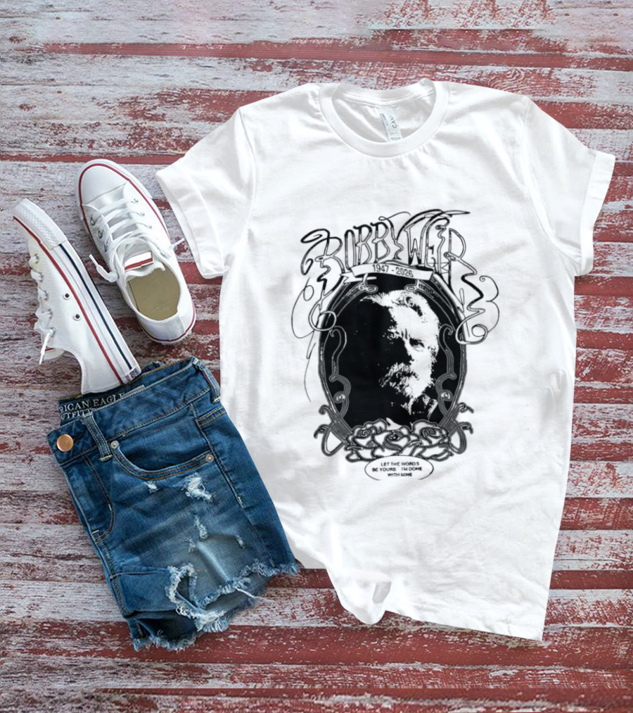 Bobby Weir Variant Psychedelic Face Black T-Shirt
