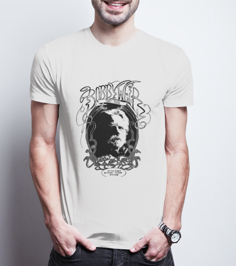 Bobby Weir Variant Psychedelic Face Black T-Shirt