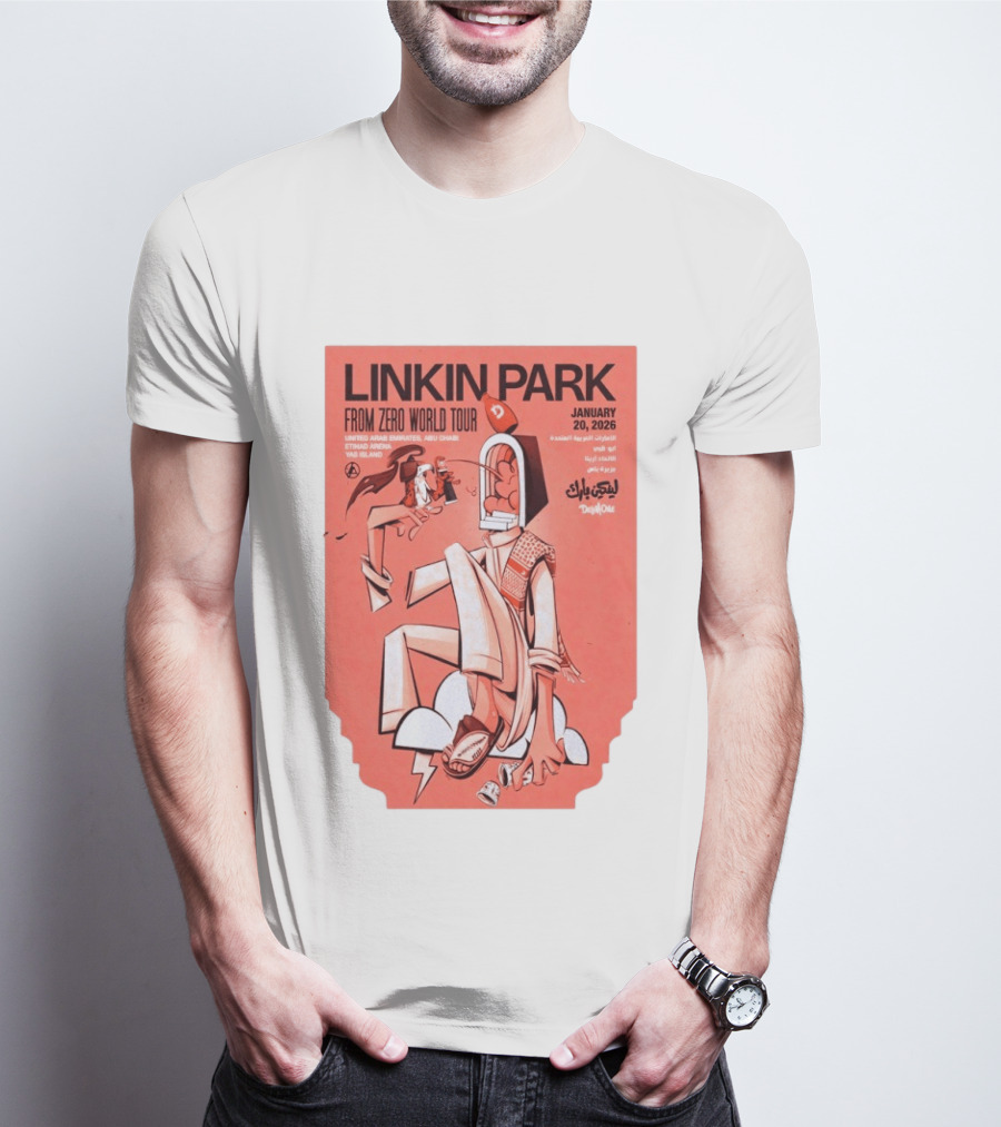 Linkin Park From Zero World Tour Yas Island January 20 2026 T-Shirt