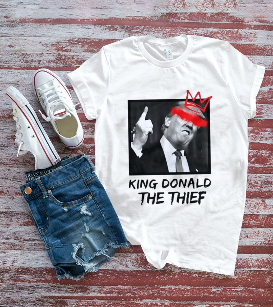 King Donald The Thief Red Crown Graffiti T-Shirt