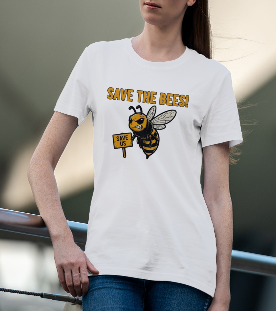 Grumpy Bee Save The Bees Save Us T-Shirt