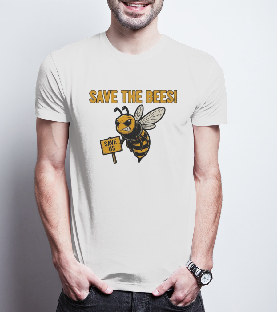 Grumpy Bee Save The Bees Save Us T-Shirt