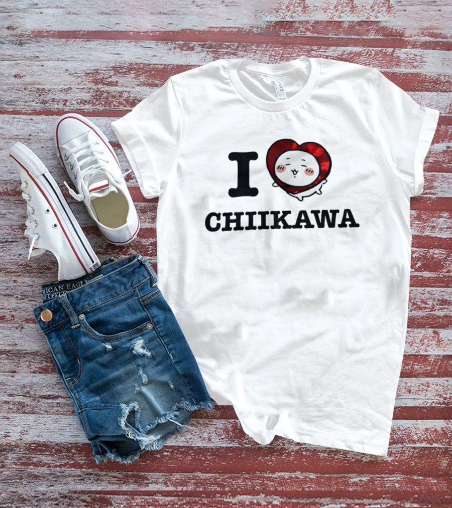I Love Chiikawa Cute Heart T-Shirt
