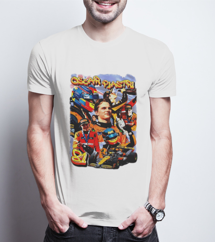 Oscar Piastri Racing Suit Victory Celebration Fan Merchandise T-Shirt