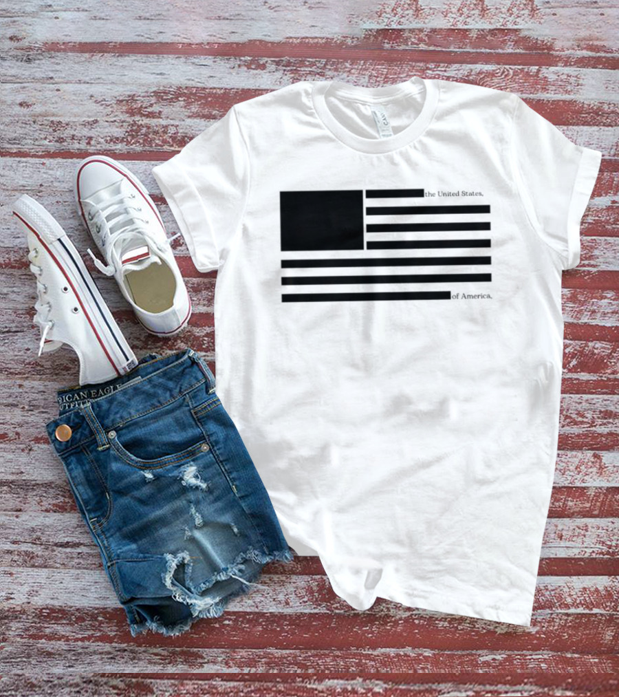 Redacted United States Flag With Blocked Epstein T-Shirt