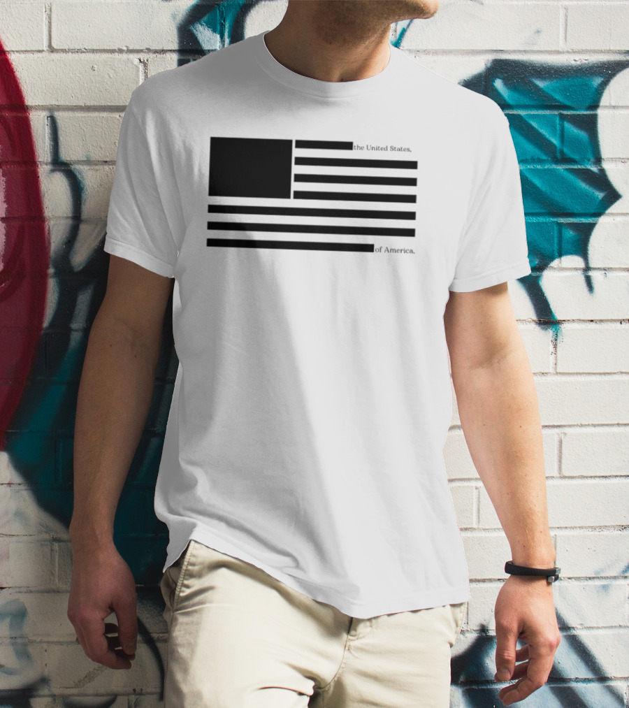 Redacted United States Flag With Blocked Epstein T-Shirt