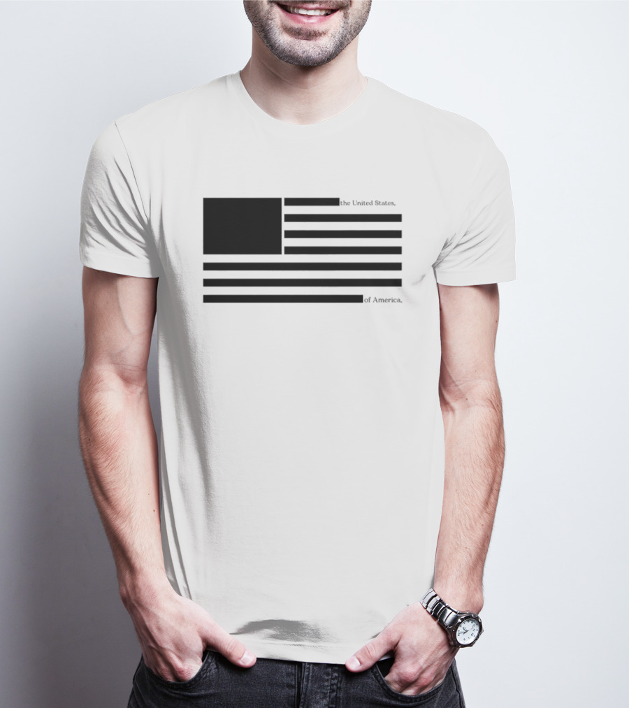 Redacted United States Flag With Blocked Epstein T-Shirt